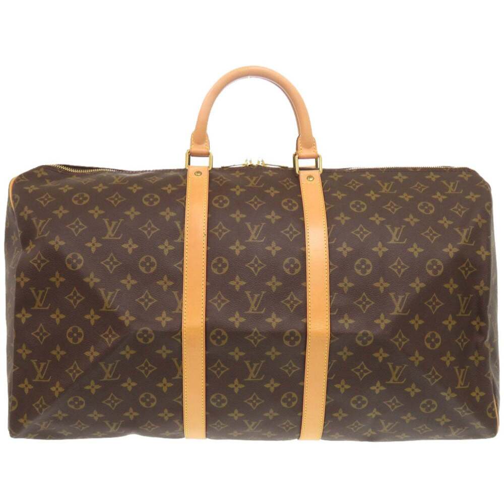 LOUIS VUITTON Brown Monogram Canvas Keepall 55 Boston Bag - Picture 1 of 10